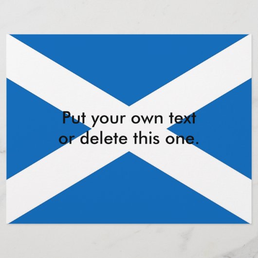 Flyer met vlag van Schotland (Voorkant)