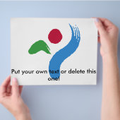 Flyer met vlag van Seoul, Zuid-Korea (Hand)