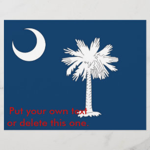 Flyer met vlag van South Carolina, Verenigde State