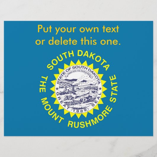 Flyer met vlag van South Dakota, VS. (Voorkant)