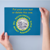 Flyer met vlag van South Dakota, VS. (Hand)