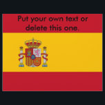 Flyer met vlag van Spanje<br><div class="desc">Promoot uw boodschap effectief met onze opvallende flyer met de vlag van Spanje! Deze levendige flyer is ontworpen om de aandacht te trekken tijdens het vieren van de Spaanse cultuur. De felle kleuren van de Spaanse vlag creëer hebben een opvallende visuele achtergrond, waardoor het perfect is voor adverteren evenementen, promoties...</div>