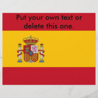 Flyer met vlag van Spanje
