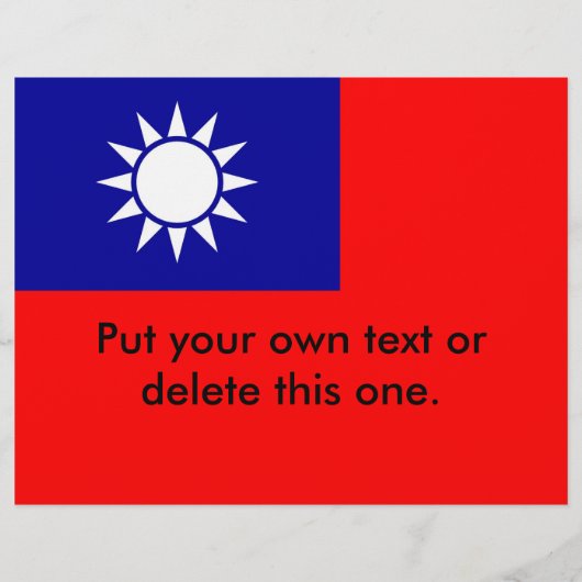 Flyer met vlag van Taiwan (Voorkant)
