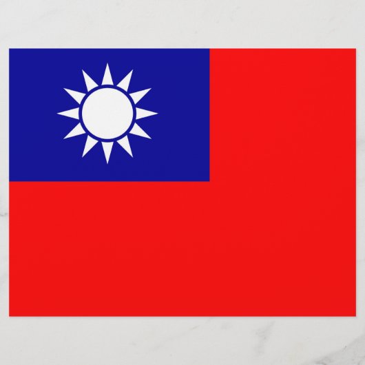 Flyer met vlag van Taiwan (Achterkant)
