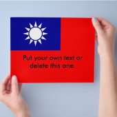 Flyer met vlag van Taiwan (Hand)