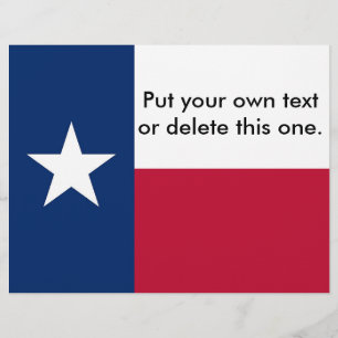Flyer met Vlag van Texas, V.S.A.