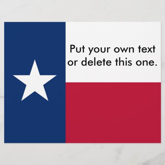 Flyer met Vlag van Texas, V.S.A. (Voorkant)