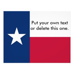 Flyer met vlag van Texas, VS.