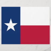 Flyer met vlag van Texas, VS. (Achterkant)
