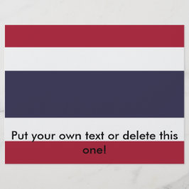 Flyer met vlag van Thailand
