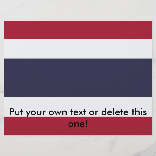 Flyer met vlag van Thailand (Voorkant)