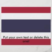 Flyer met vlag van Thailand (Achterkant)