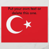 Flyer met vlag van Turkije (Voorkant)