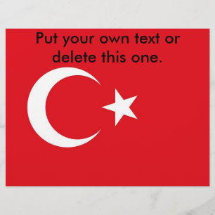 Flyer met vlag van Turkije