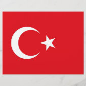 Flyer met vlag van Turkije (Achterkant)