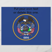 Flyer met vlag van Utah, VS (Voorkant)