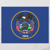 Flyer met vlag van Utah, VS (Achterkant)