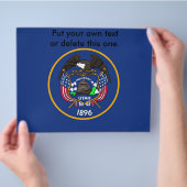 Flyer met vlag van Utah, VS (Hand)
