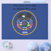 Flyer met vlag van Utah, VS (Enkel)