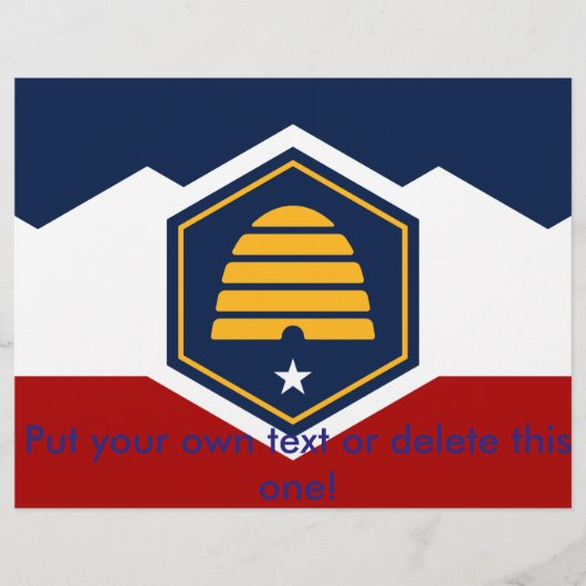 Flyer met vlag van Utah, VS (Voorkant)