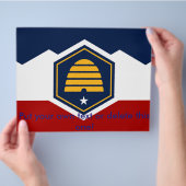 Flyer met vlag van Utah, VS (Hand)