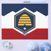 Flyer met vlag van Utah, VS (Enkel)