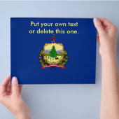 Flyer met vlag van Vermont, Verenigde Staten. (Hand)