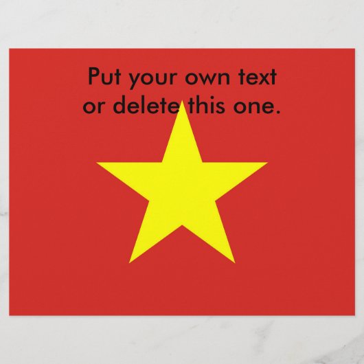 Flyer met vlag van Vietnam (Voorkant)