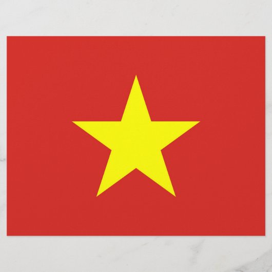 Flyer met vlag van Vietnam (Achterkant)