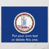 Flyer met vlag van Virginia, VS. (Voorkant)