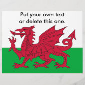Flyer met vlag van Wales (Voorkant)