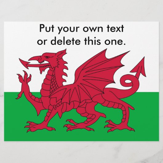 Flyer met vlag van Wales (Voorkant)
