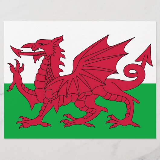 Flyer met vlag van Wales (Achterkant)