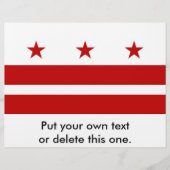 Flyer met vlag van Washington DC, VS (Voorkant)