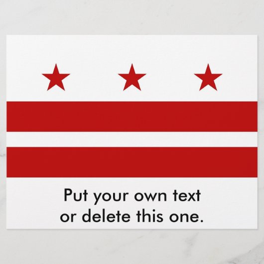 Flyer met vlag van Washington DC, VS (Voorkant)