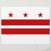 Flyer met vlag van Washington DC, VS (Achterkant)