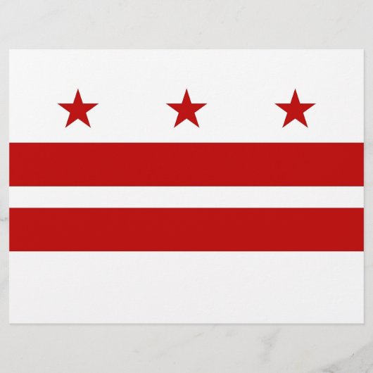 Flyer met vlag van Washington DC, VS (Achterkant)