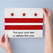 Flyer met vlag van Washington DC, VS (Hand)