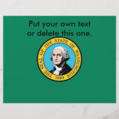 Flyer met vlag van Washington, VS (Voorkant)