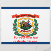 Flyer met vlag van West Virginia, VS. (Voorkant)