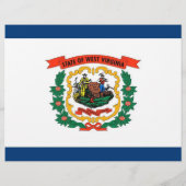 Flyer met vlag van West Virginia, VS. (Achterkant)