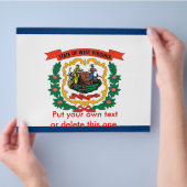Flyer met vlag van West Virginia, VS. (Hand)
