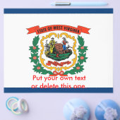 Flyer met vlag van West Virginia, VS. (Enkel)