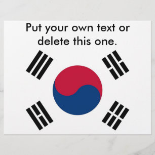 Flyer met vlag van Zuid-Korea
