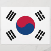 Flyer met vlag van Zuid-Korea (Achterkant)