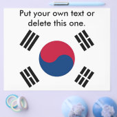 Flyer met vlag van Zuid-Korea (Enkel)