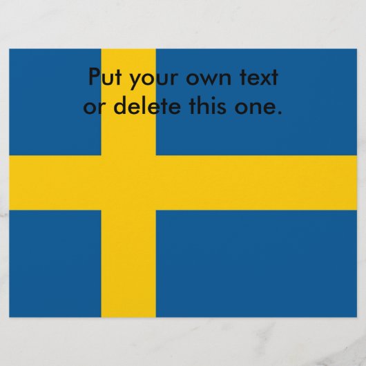 Flyer met vlag van Zweden (Voorkant)