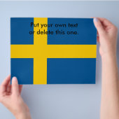 Flyer met vlag van Zweden (Hand)