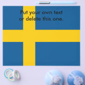 Flyer met vlag van Zweden (Enkel)